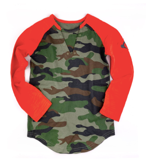Camo baseball tee hotsell