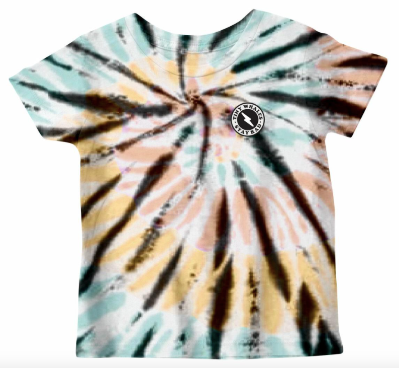 Tiny Whales PMA all day Stay Rad tie dye short sleeve tee