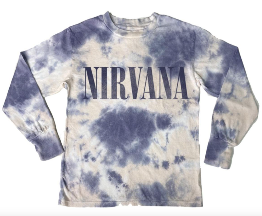 Nirvana tie dye t shirt hot sale