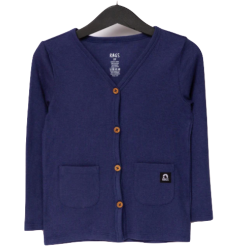 Rags - Essentials Kids Cardigan in Twilight
