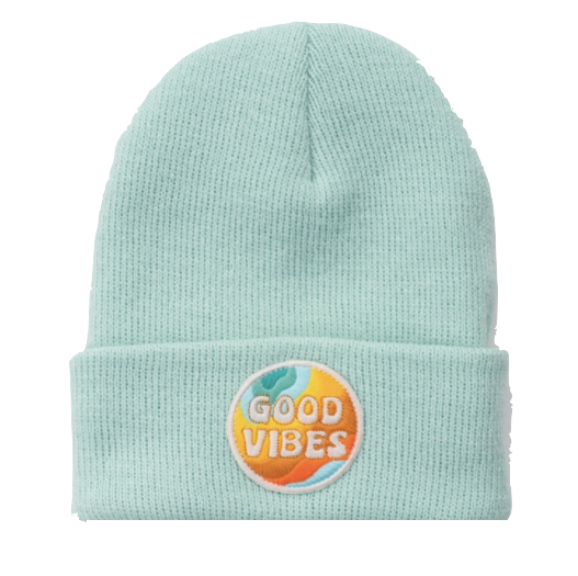Seaslope - Good Vibes Knit Beanie in Seafoam