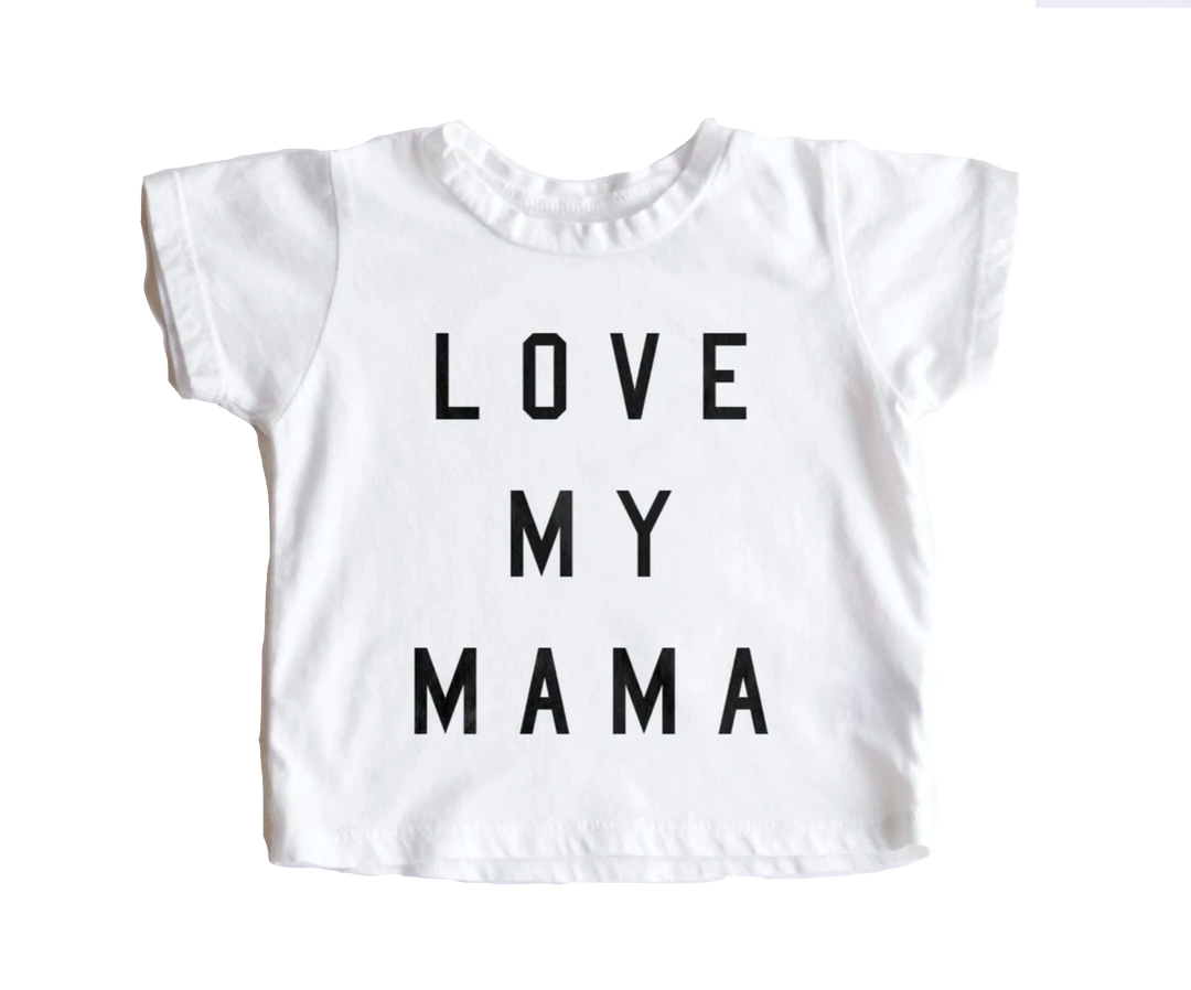 Ford and Wyatt Love My Mama tee white