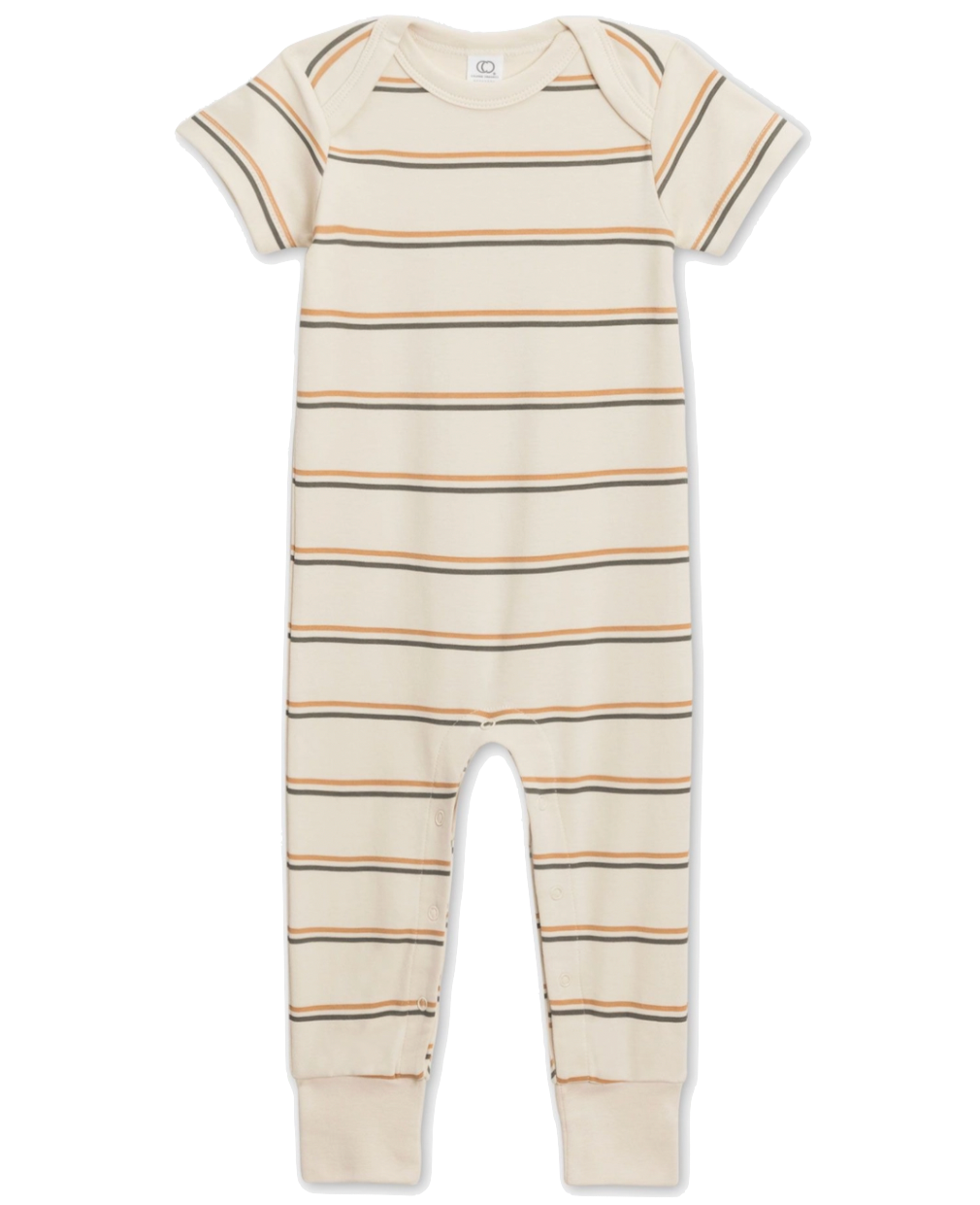 Colored Organics baby short sleeve romper in stripes