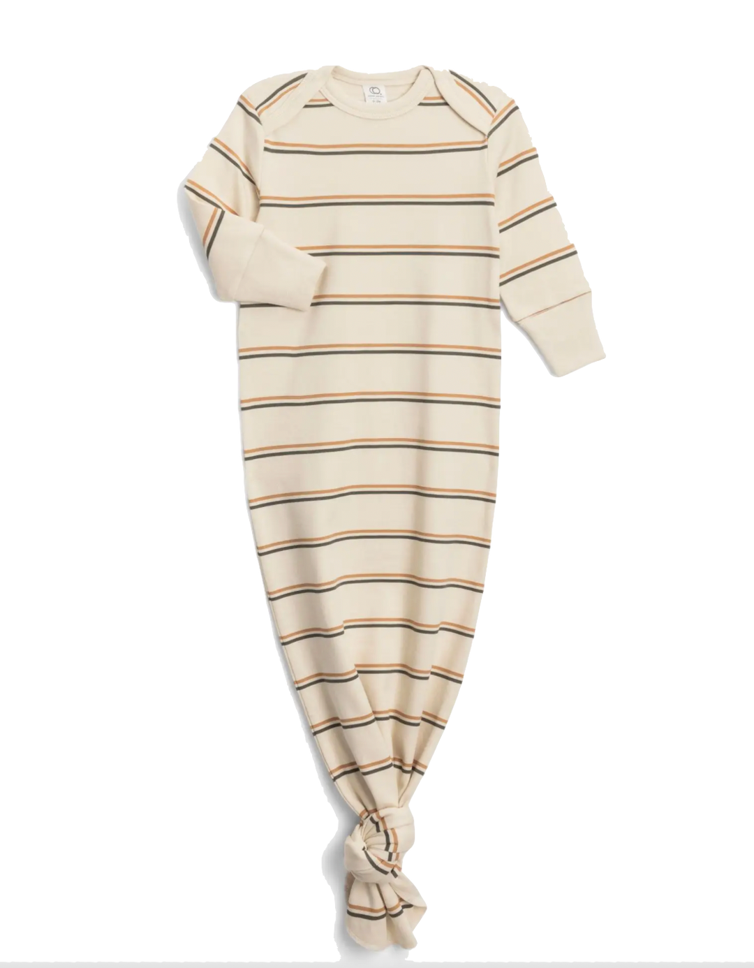 Colored Organics - Landry Infant Gown in Pewter/Tan Stripes