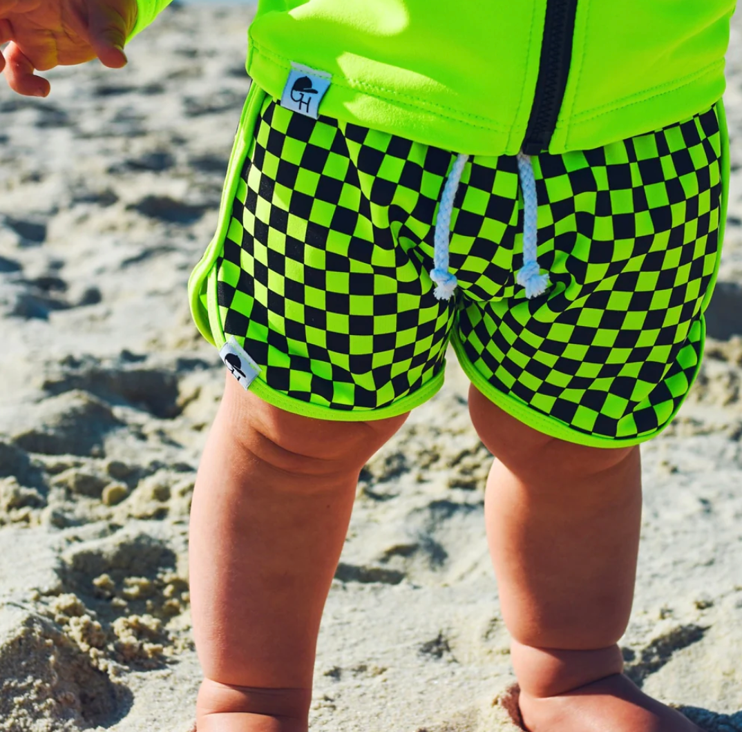 Wasted Youth SWIM SHORTS GREEN - ショートパンツ