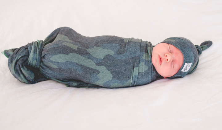 Copper Pearl - Stretch-Knit Swaddle Blanket - Hunter