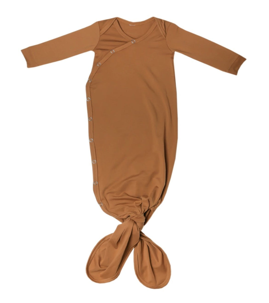 Copper Pearl - Newborn Knotted Gown in Camel