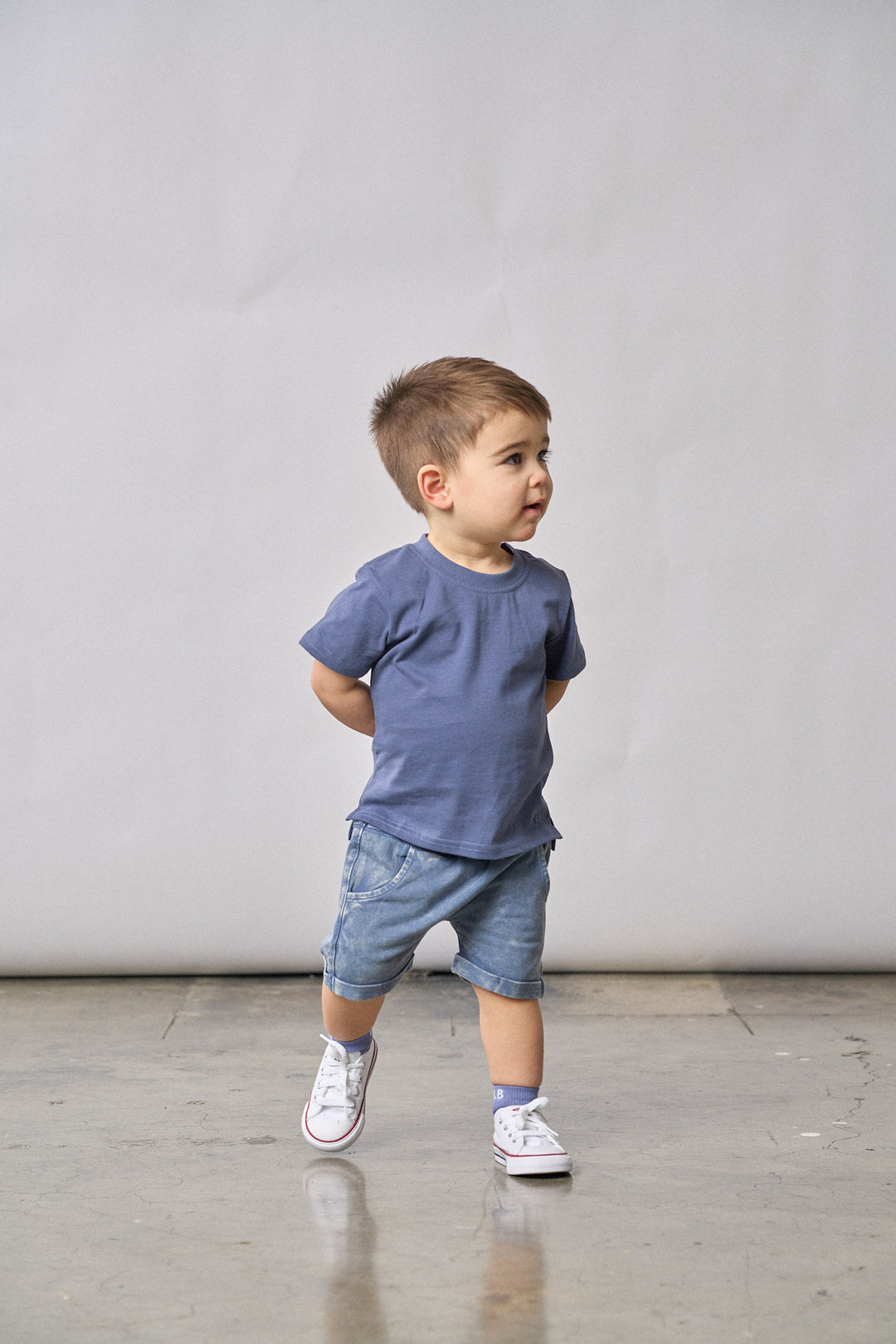 Little Bipsy - Harem Shorts in Navy Wash