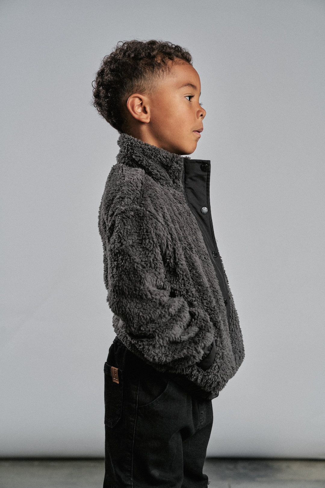 Little Bipsy - Sherpa Jacket in Smoke (7)