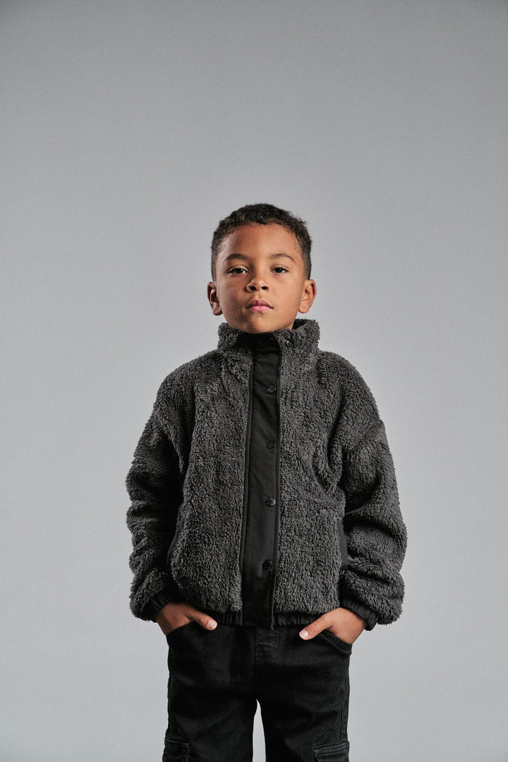 Little Bipsy - Sherpa Jacket in Smoke (7)