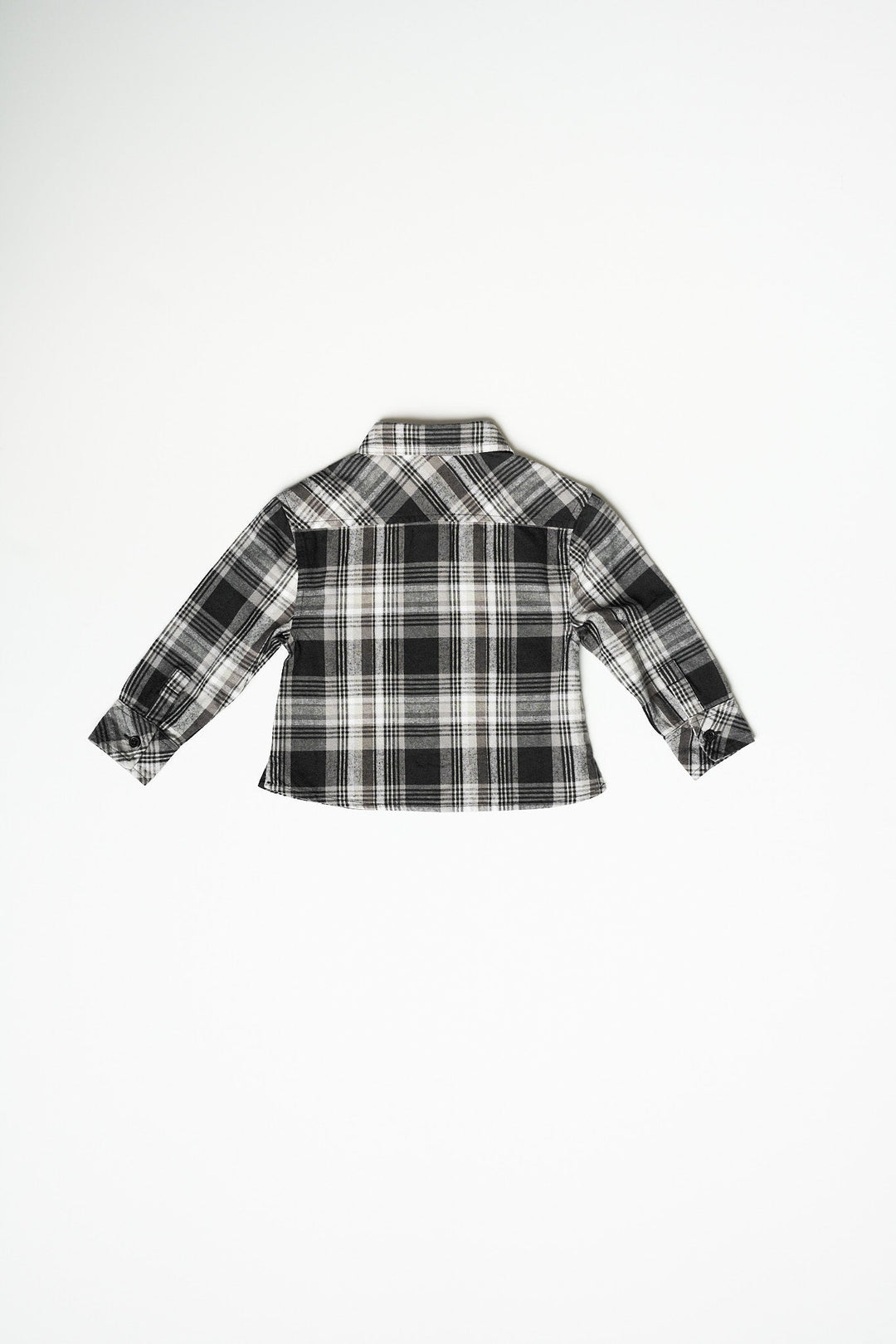 Little Bipsy - Boys Plaid Button Up Shirt in Black/White (4-5 and 5-6)