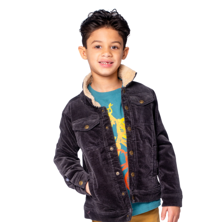 Appaman - Boys Heritage Cord Jacket in Vintage Black (3T and 5)