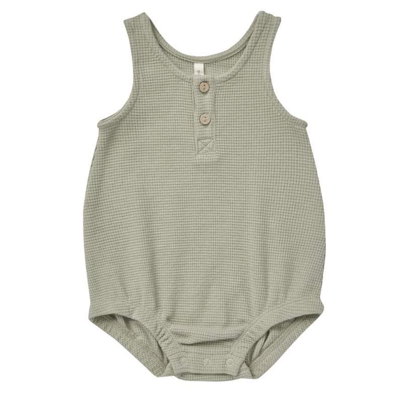 Quincy Mae - Sleeveless Bubble Romper in Sage