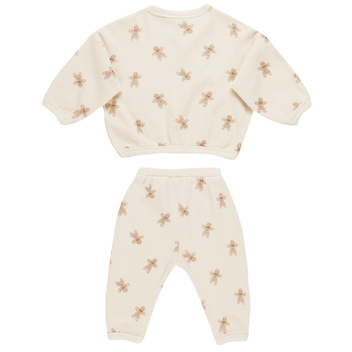 Quincy Mae - Waffle Slouch Set Gingerbread (12-18mo)