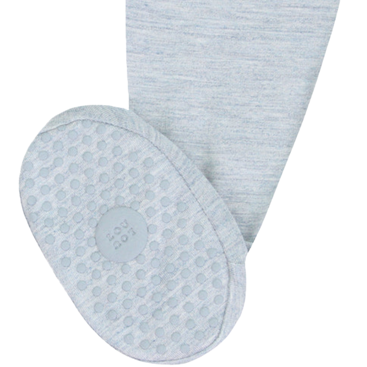 Lou Lou & Co - Crew Zipper Footies in Heathered Blue