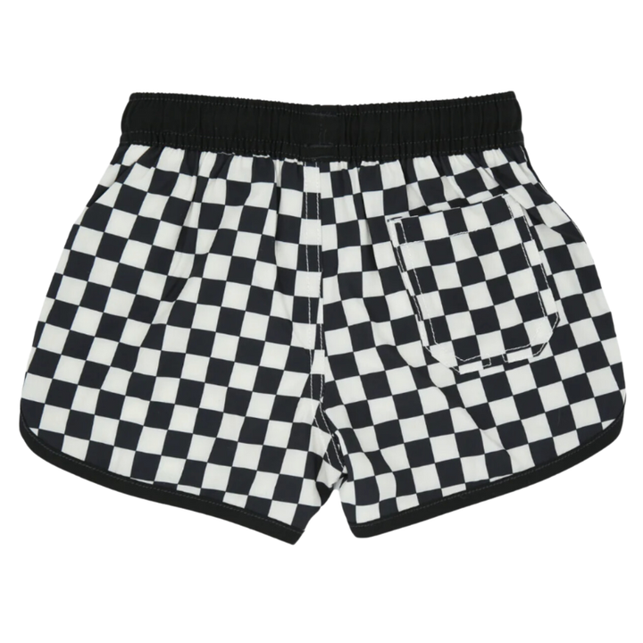 Knuckleheads - Checkered Swim Shorts in Black/White