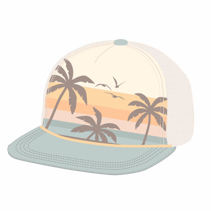 Tiny Whales - Vacation Trucker Hat in Multi-Colors