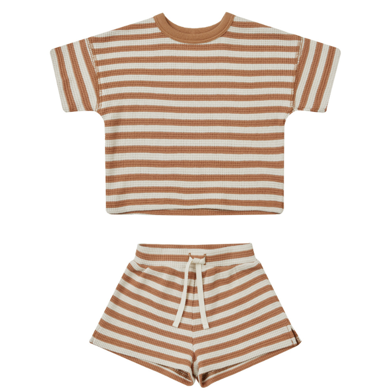 Quincy Mae two piece clay stripe
