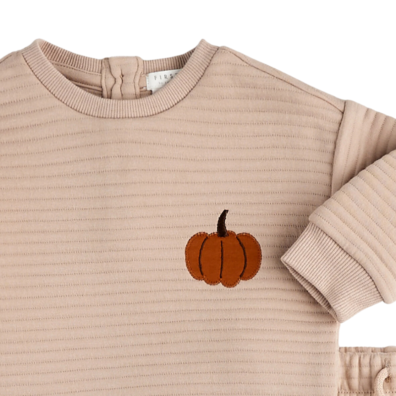 Petit Lem - Fall Quilted Set in Sand (18mo)