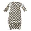 SIIX - Organic Gown in Tiramisu Checkers