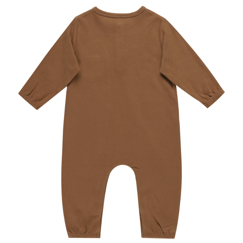 Quincy Mae - Long Sleeve Pocket Jumpsuit in Cinnamon (12-18mo and 18-24mo)