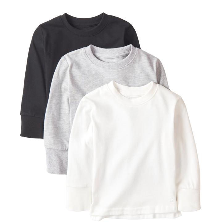 Little Bipsy - Long-Sleeve Elevated Tee in White