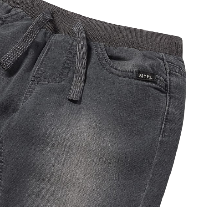 Mayoral - Baby Boys Soft Denim Joggers in Black