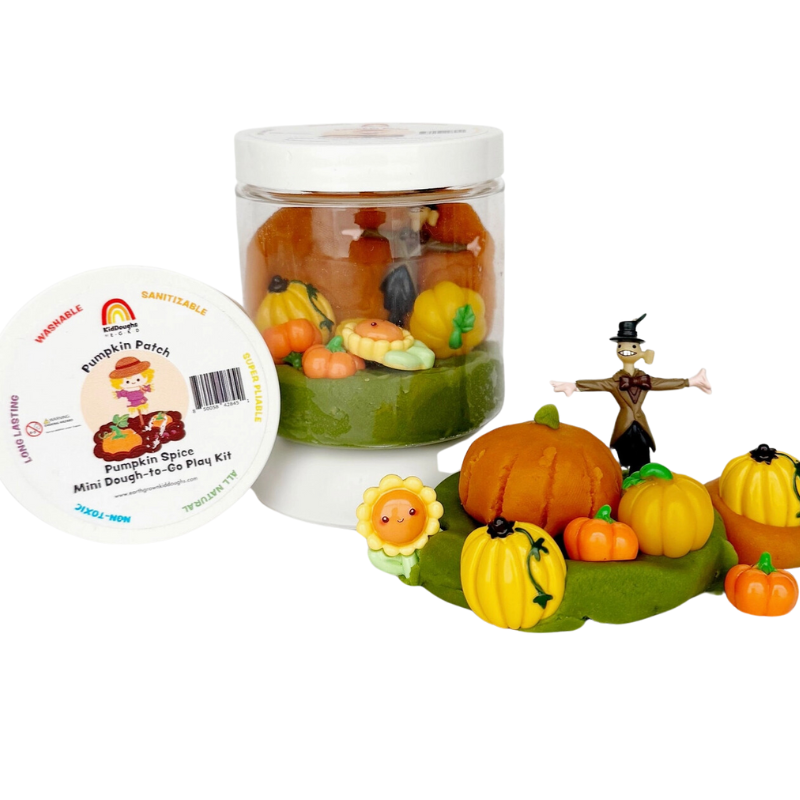 Halloween Kids sensory pumpkin patch dough