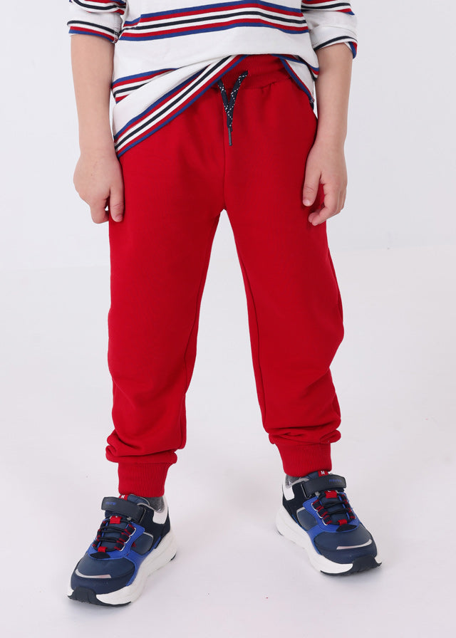 Mayoral - Baby Boys Fleece Joggers in Red (9mo)