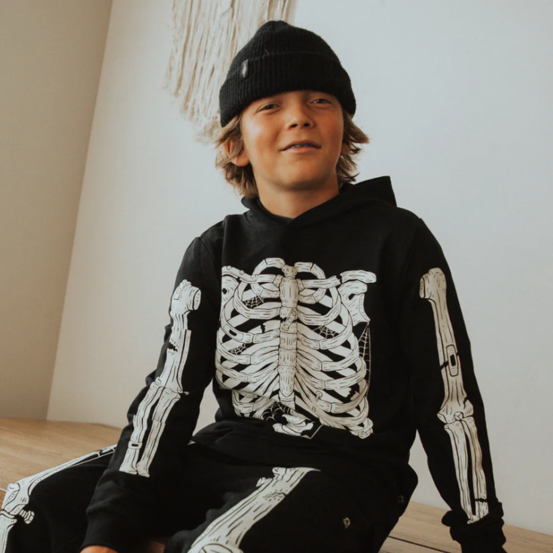 Skeleton sweatshirt and sweatpants sales