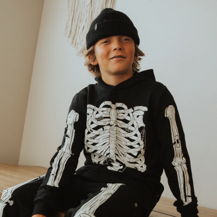 Rags - Kids Skeleton Hoodie in Black (2)