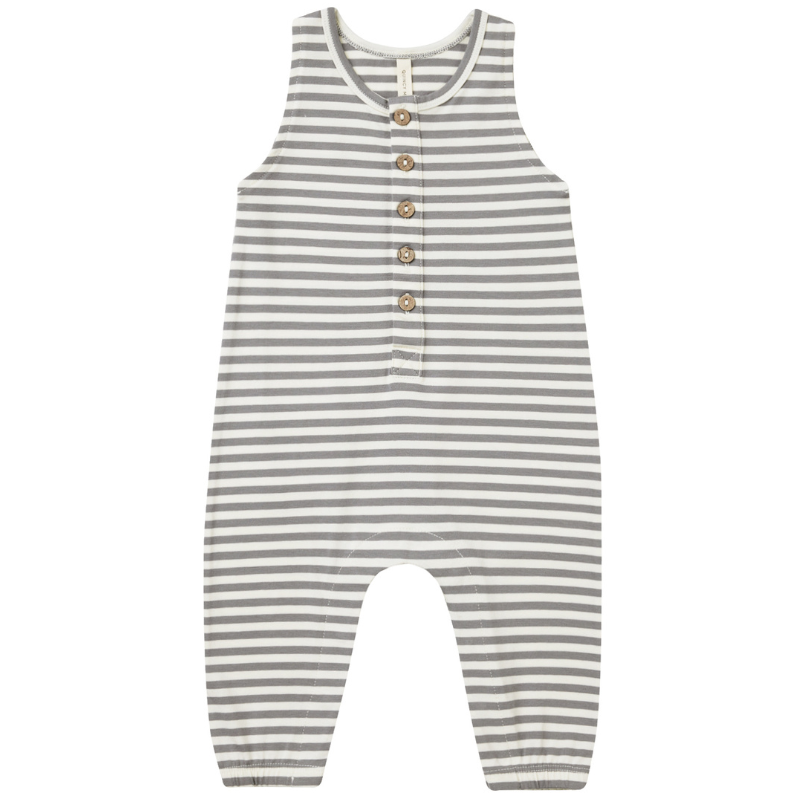 Quincy Mae boys sleeveless jumpsuit in lagoon stripes