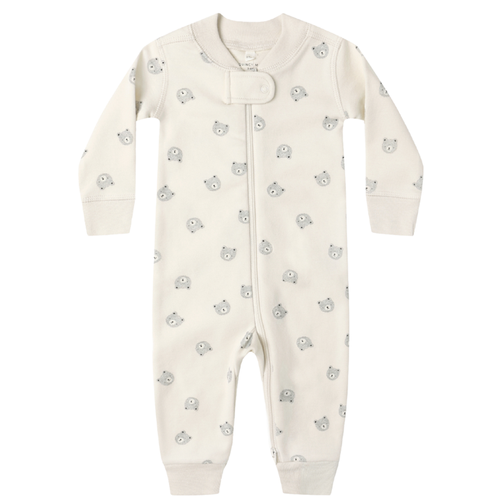 Quincy Mae - Zip Long Sleeve Bears Sleeper in Natural