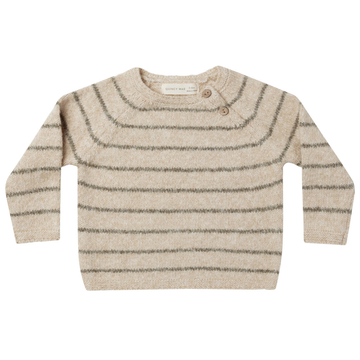 Quincy Mae Ace Knit Sweater || Basil Stripe