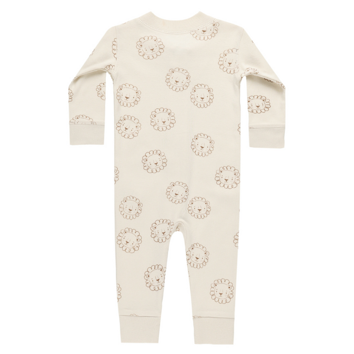 Quincy Mae - Zip Long Sleeve Lion Sleeper in Natural