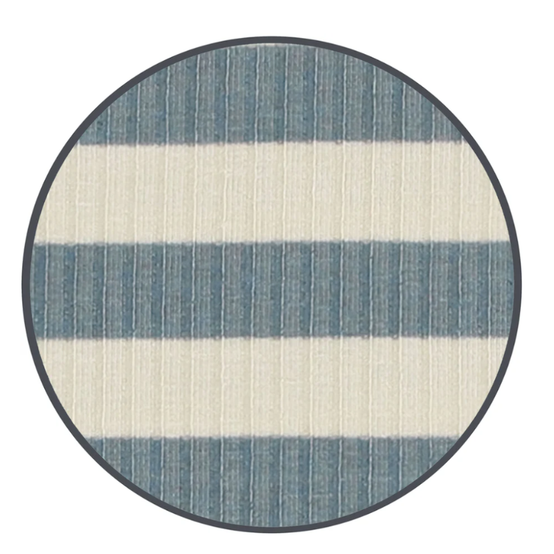 Lou Lou & Co - Infant Lincoln Ribbed Romper in Blue Stripes
