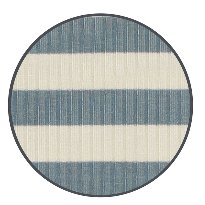 Lou Lou & Co - Infant Lincoln Ribbed Romper in Blue Stripes