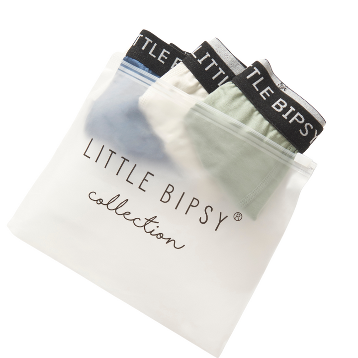 Little Bipsy - Boxer Briefs 3-Pack in Salt + Sea Mix