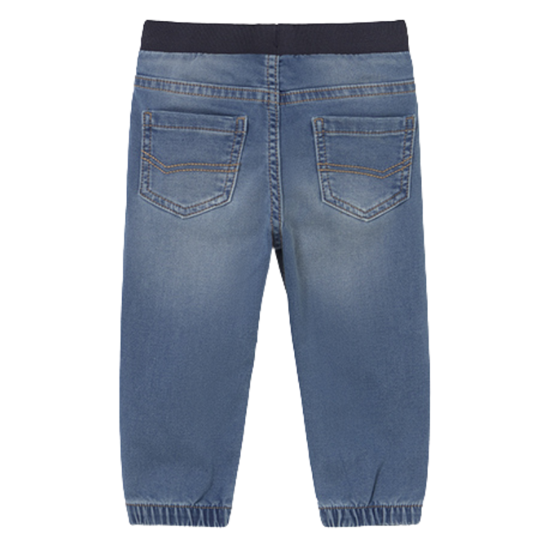 Mayoral - Baby Boys Soft Denim Joggers in Medium Blue