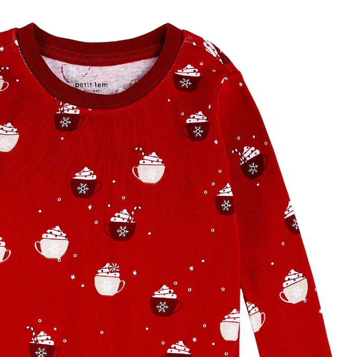 Petit Lem - Hot Cocoa Two-Piece PJs in Scarlet (2, 4, 5)