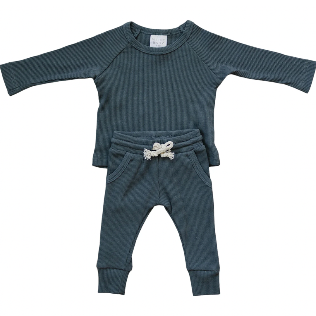 Mebie Baby ribbed two-piece set