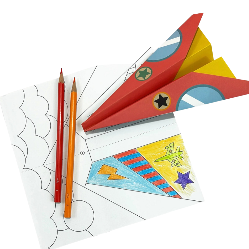 Ooly - D.I.Y. Paper Air Planes Activity Kit - Set of 24 Designs