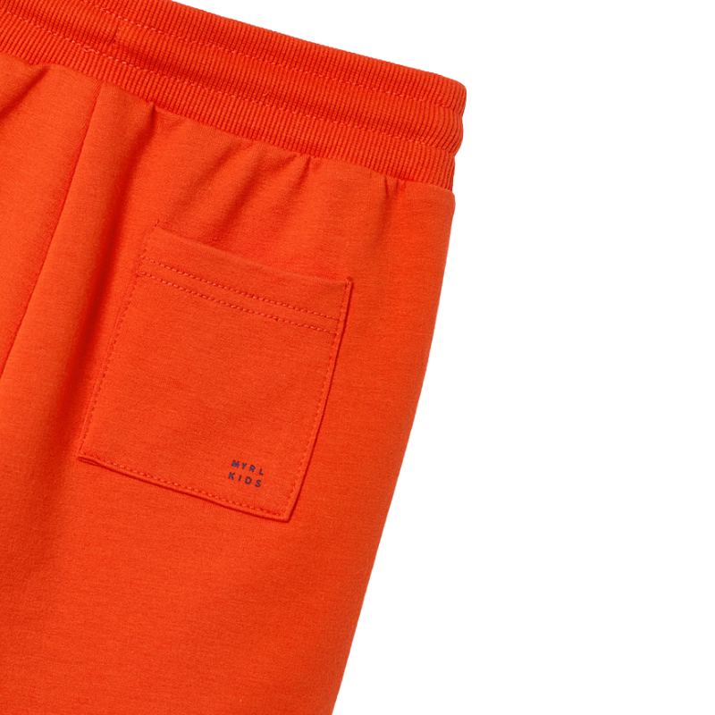 Mayoral - Boys Drawstring Fleece Shorts in Red-Orange (6 and 8)
