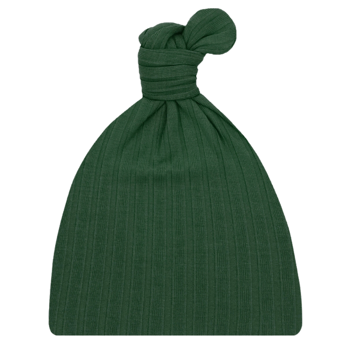 Lou Lou & Co - Infant Lane Ribbed Knotted Hat in Hunter Green