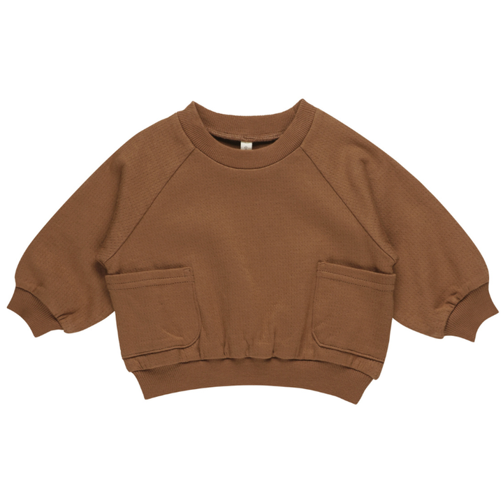 Quincy Mae - Pocket Sweatshirt in Cinnamon