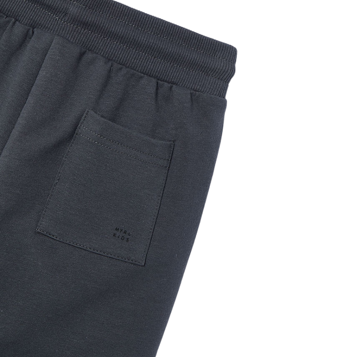 Mayoral - Boys Drawstring Fleece Shorts in Asphalt