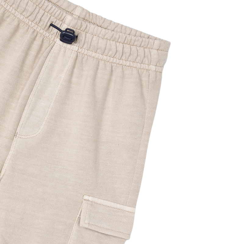 Mayoral - Boys Elastic Ankle Cargo Joggers in Tan