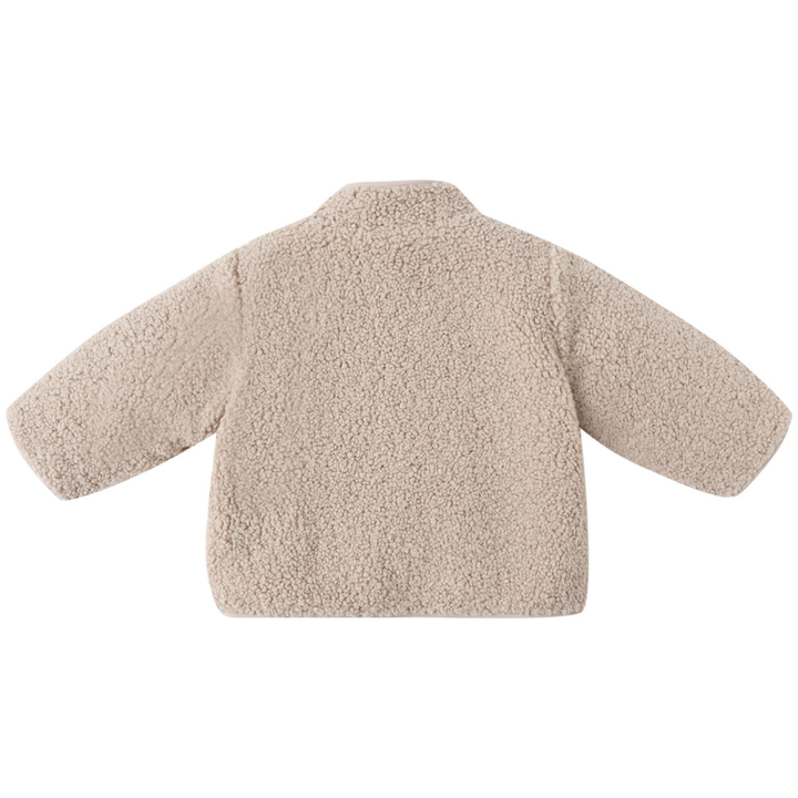 Quincy Mae - Shearling Zip Jacket in Oat