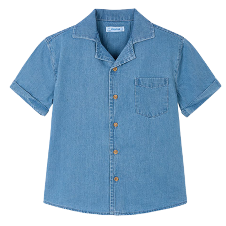 Mayoral - Boys Short-Sleeved Denim Shirt