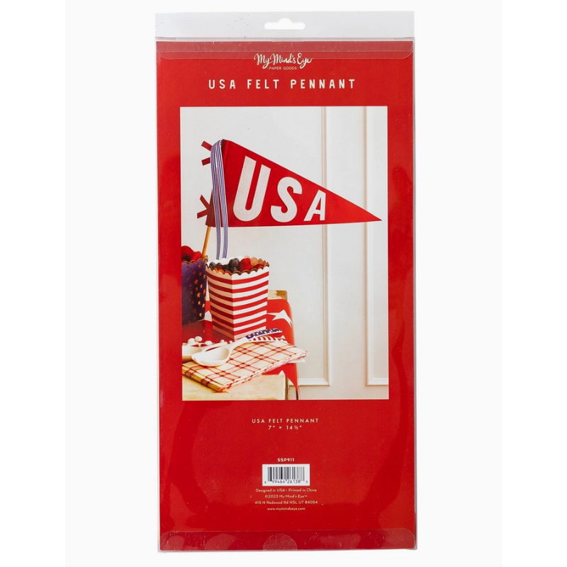 USA Felt Pennant Banner - 14.5"